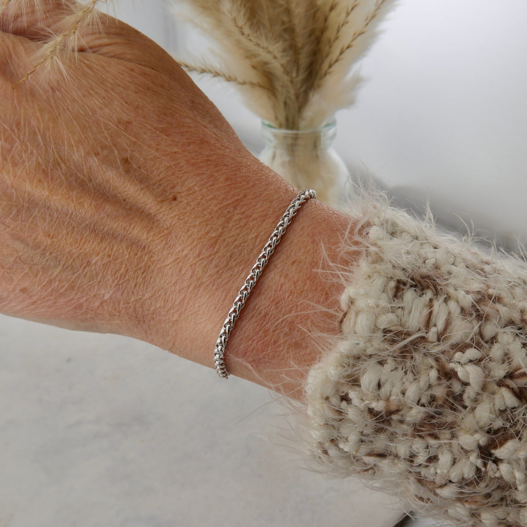 Bracelet Blé en argent sterling Mathieu Blanchard Argent / Argent sterling PBRAM12852S Bracelet 3mm blé en argent 925 ajustable | Mathieu Blanchard  Mathieu Blanchard Joaillerie