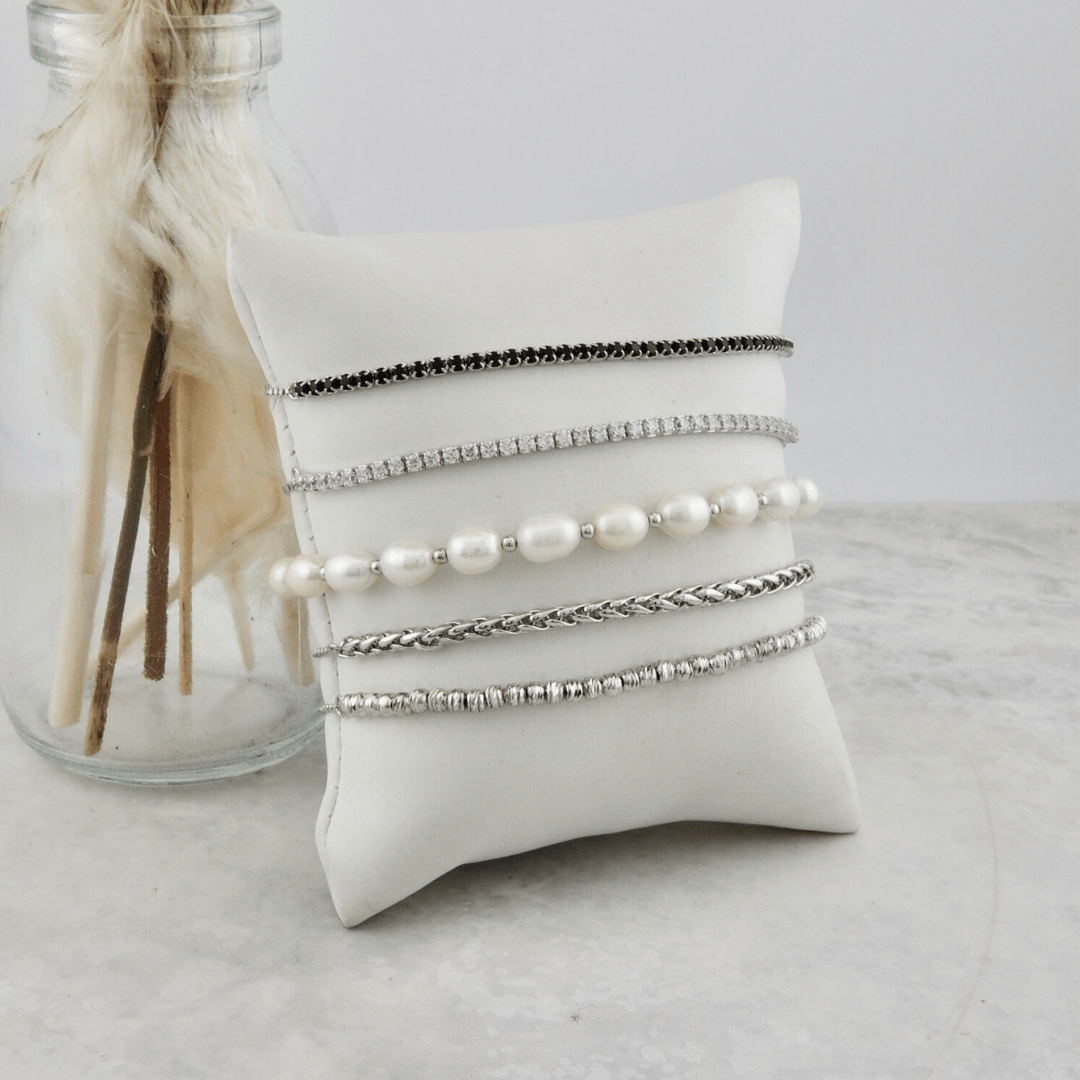 Bracelet Callisto en argent sterling Mathieu Blanchard Argent / Argent sterling PBRAM12853S Bracelet billes ciselées 3mm en argent 925 | Mathieu Blanchard  Mathieu Blanchard Joaillerie