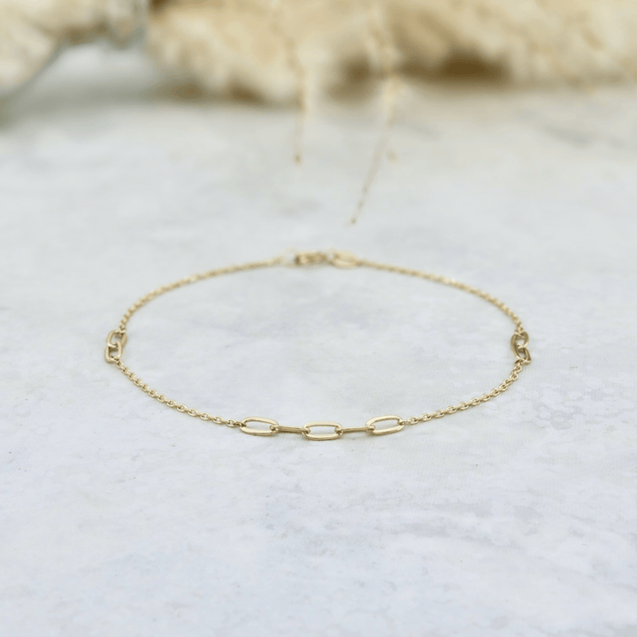 - Bracelets Bracelet Chaîne Paperclip en or 10K