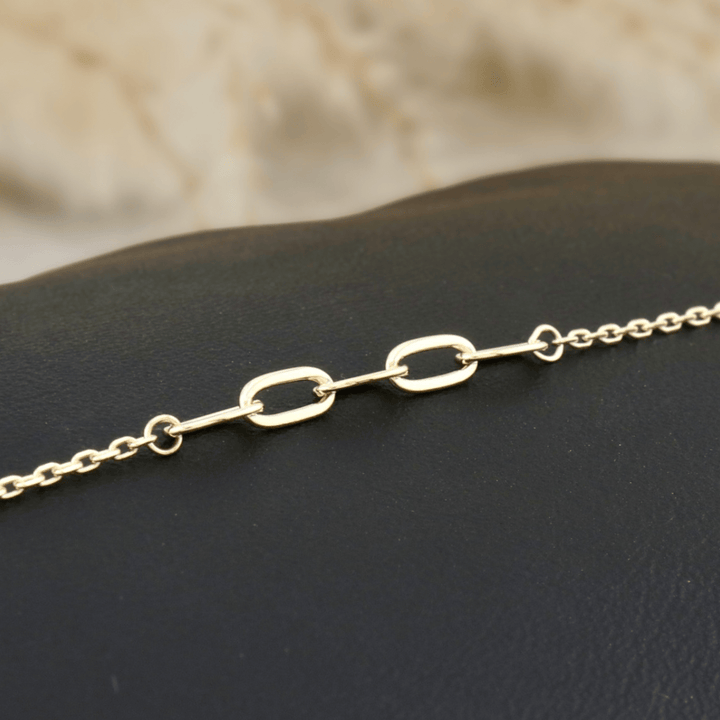 - Bracelets Bracelet Chaîne Paperclip en or 10K