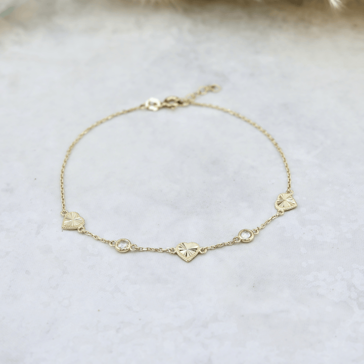 Bracelet Cœur en or jaune 10K - 7 - 7.5 pouces / Or jaune 10K BY-H4-1112 Bracelet minimaliste Coeur en or 10K | Mathieu Blanchard Mathieu Blanchard Joaillerie