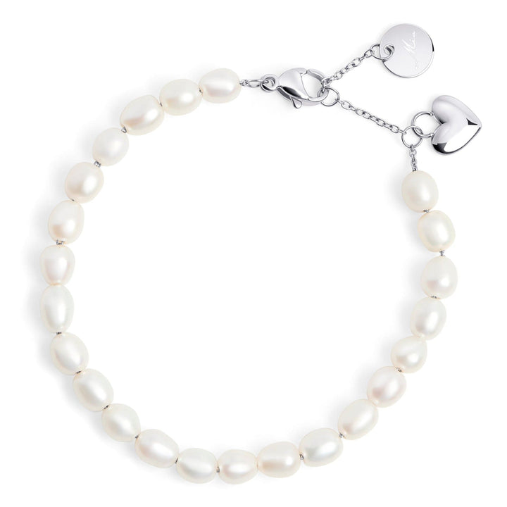 Mia Bijoux Pendants Bracelet Coeur et perles d'eau douce