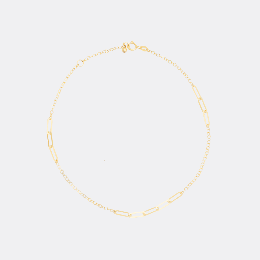 Bracelet de cheville Chaîne en or jaune 10K - Or jaune 10K ANY-A20-278 Bracelet de cheville Chaîne en or 10K | Mathieu Blanchard Joaillerie Mathieu Blanchard Joaillerie