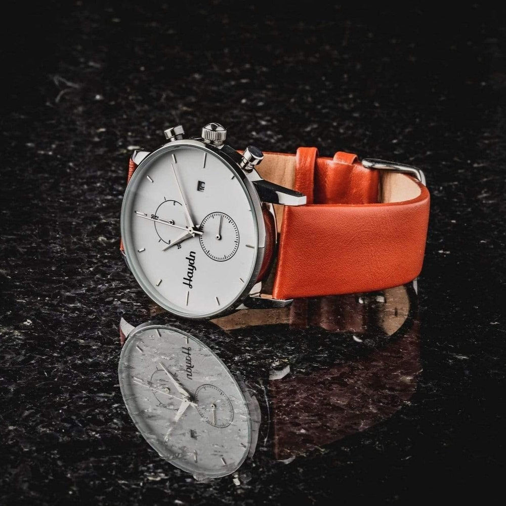 Haydn Bracelets de montre 18 mm Bracelet de montre en cuir brun - 22mm
