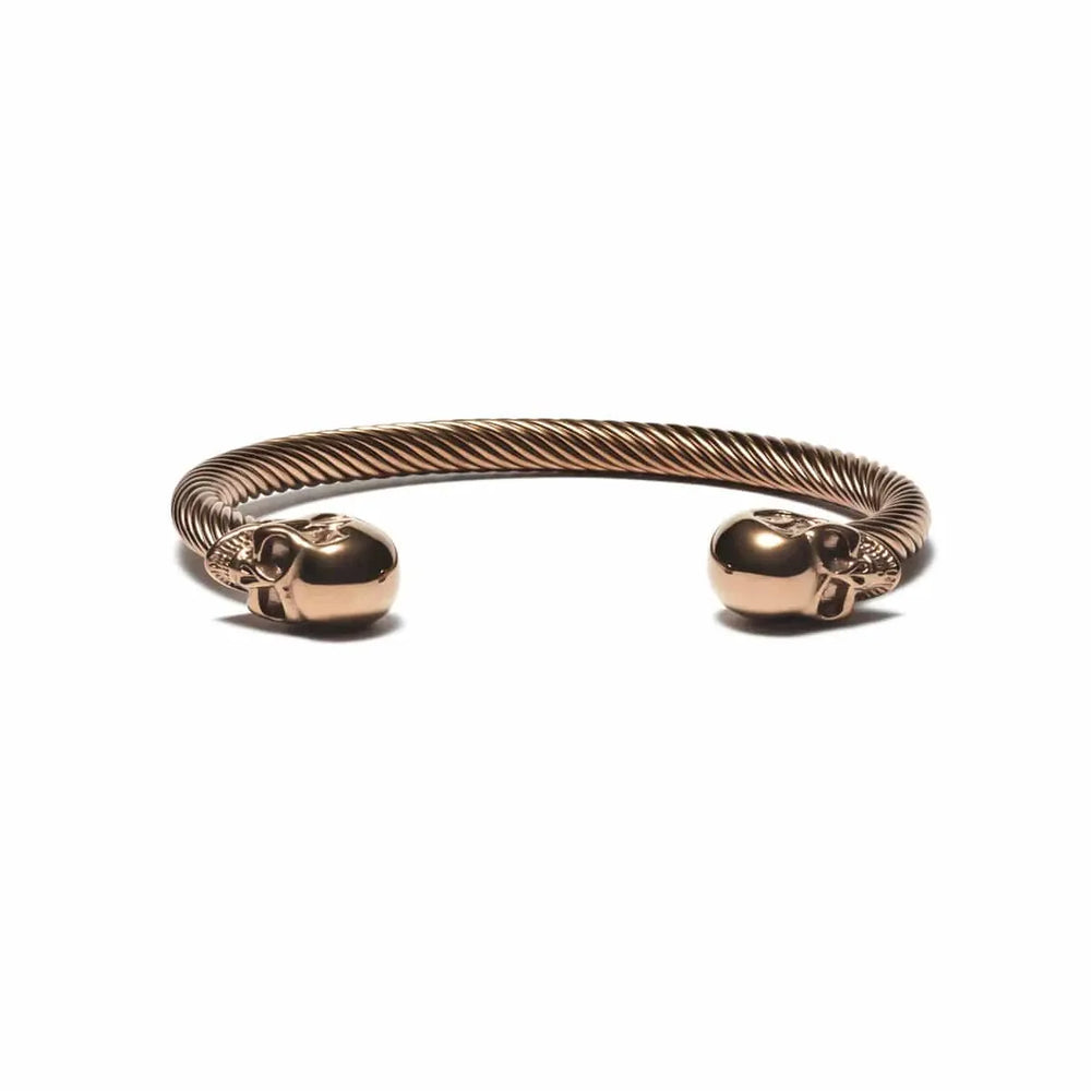 Bracelet Glatiator Bronze en acier inoxydable SkeletonHD Bracelets Acier inoxydable Bracelet manchette Glatiator Bronze - têtes de mort | Mathieu Blanchard Mathieu Blanchard Joaillerie