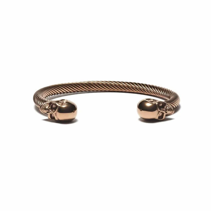 Bracelet Glatiator Bronze en acier inoxydable SkeletonHD Bracelets Acier inoxydable Bracelet manchette Glatiator Bronze - têtes de mort | Mathieu Blanchard Mathieu Blanchard Joaillerie