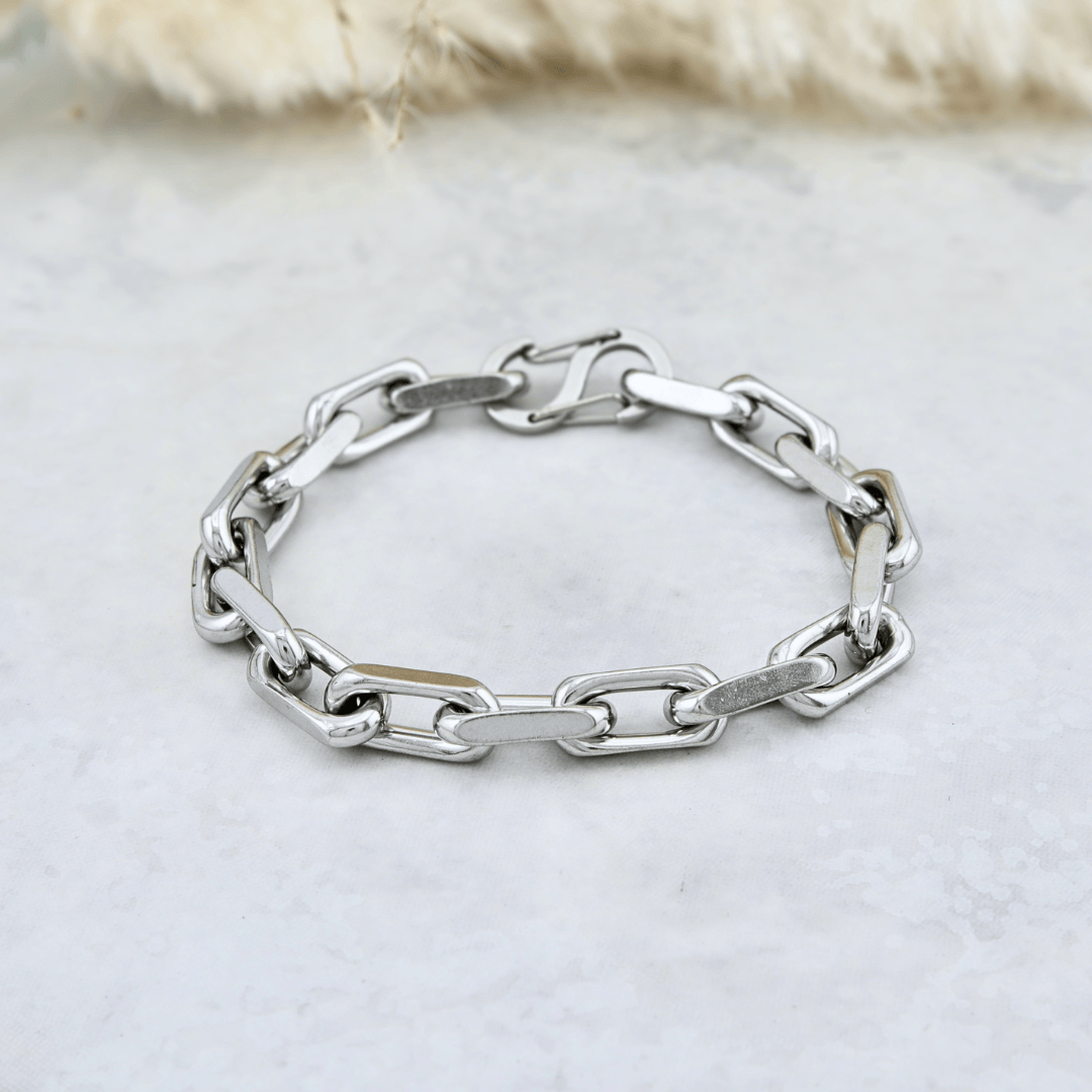 Mathieu Blanchard Bracelets 7.5 pouces / Argent Bracelet La Force en acier