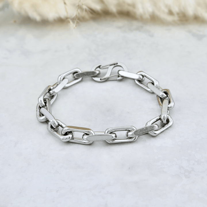 Mathieu Blanchard Bracelets 7.5 pouces / Argent Bracelet La Force en acier