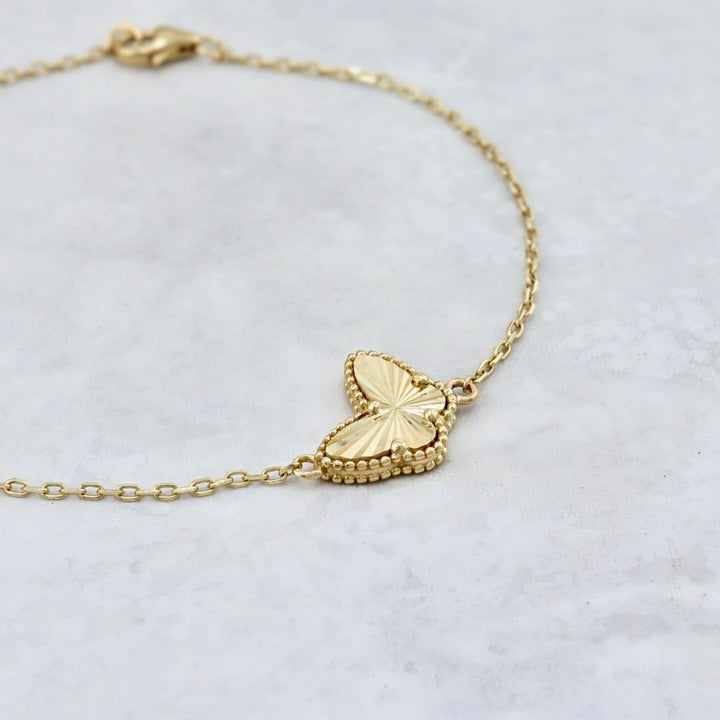 Bracelet Papillon en or jaune 10K - 7 - 8 pouces / Or jaune 10K BY-A25-061 Bracelet minimaliste Papillon en or 10K | Mathieu Blanchard Mathieu Blanchard Joaillerie
