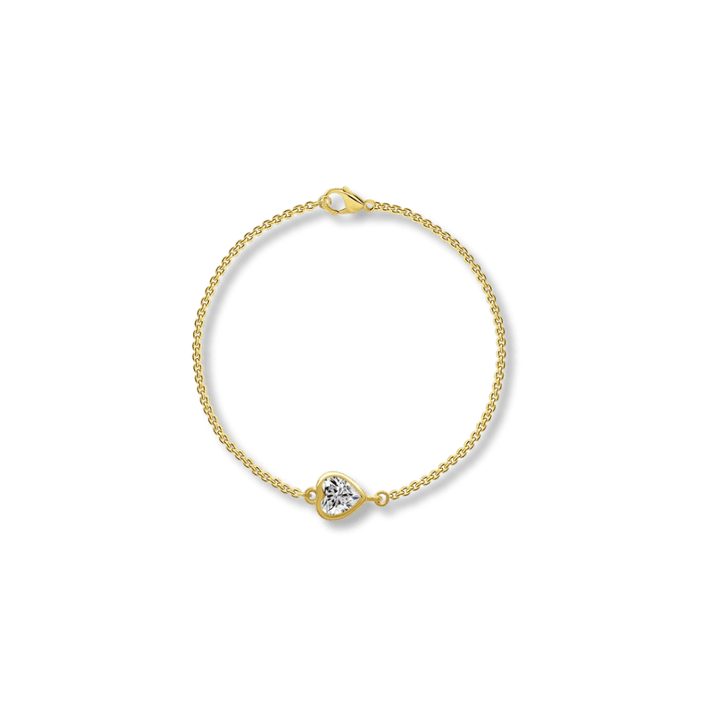Bracelet réversible Cœur Diamants 0.28 ctw en or jaune 14K Mathieu Blanchard Or jaune 14K / 7 pouces B7750.28.LAB Bracelet réversible Cœur Diamants 0.28 ctw en or jaune 14K Mathieu Blanchard Joaillerie