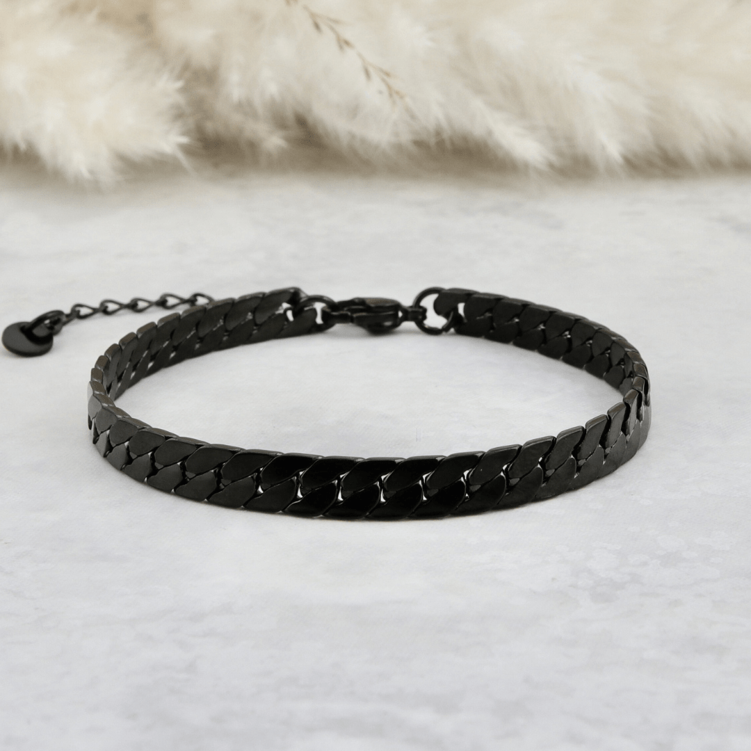 Bracelet Stratus en acier inoxydable Mathieu Blanchard Bracelets Noir / Acier inoxydable Bracelet en acier inox | Collection La Force par Mathieu Blanchard Mathieu Blanchard Joaillerie