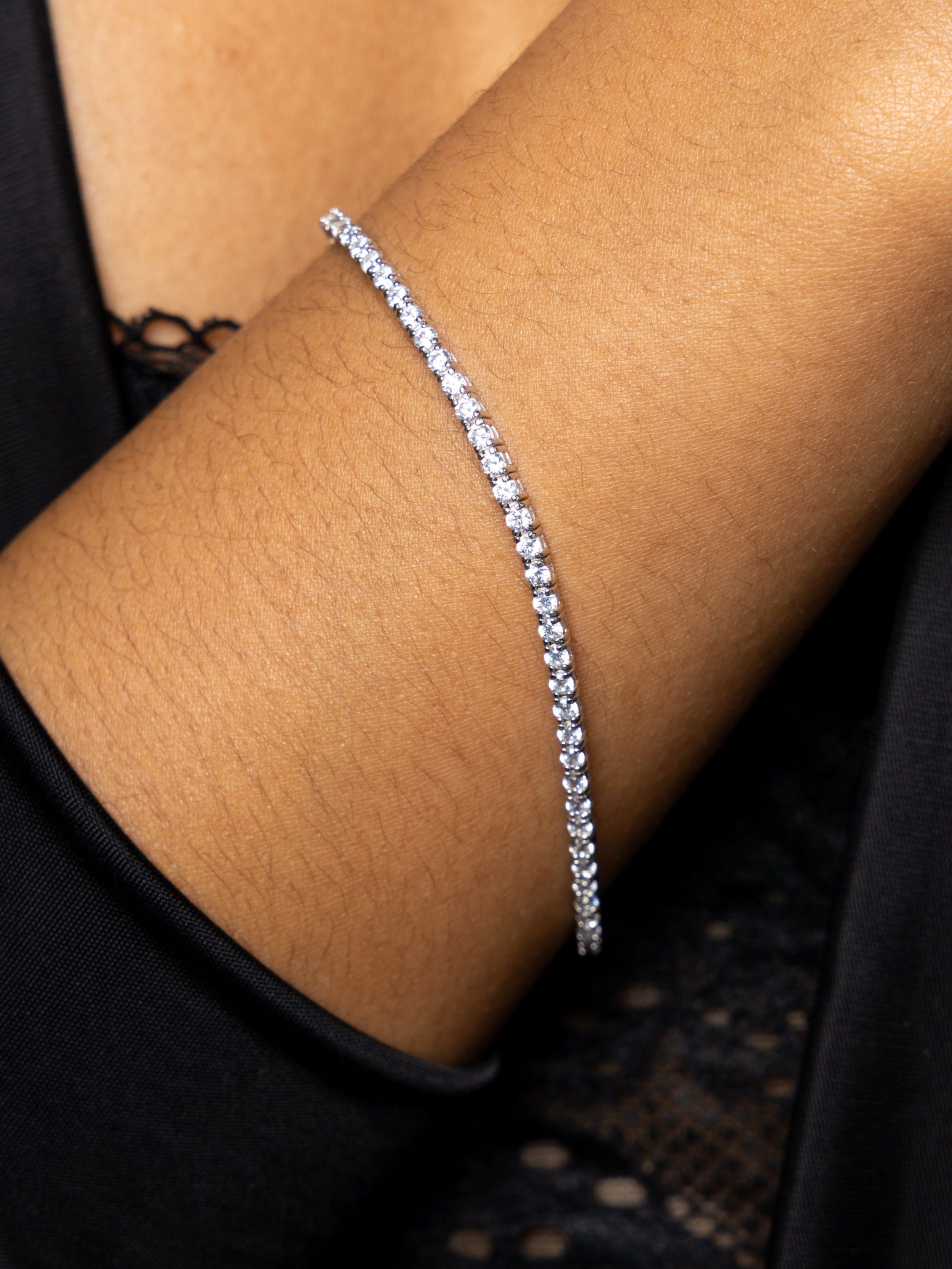 Tennis Sterling Silver Bracelet | Caroline Néron x Mathieu
