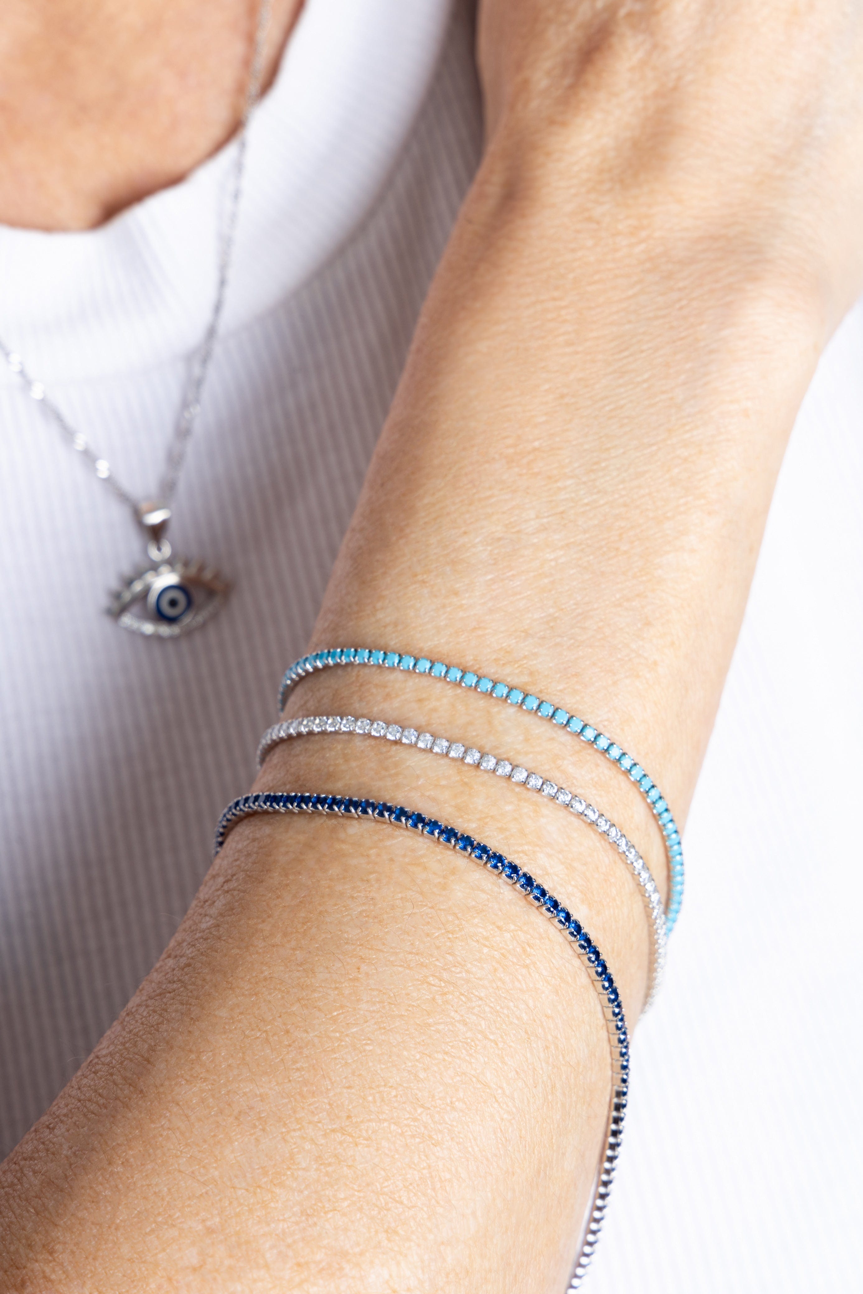 Tennis Sterling Silver Bracelet | Caroline Néron x Mathieu