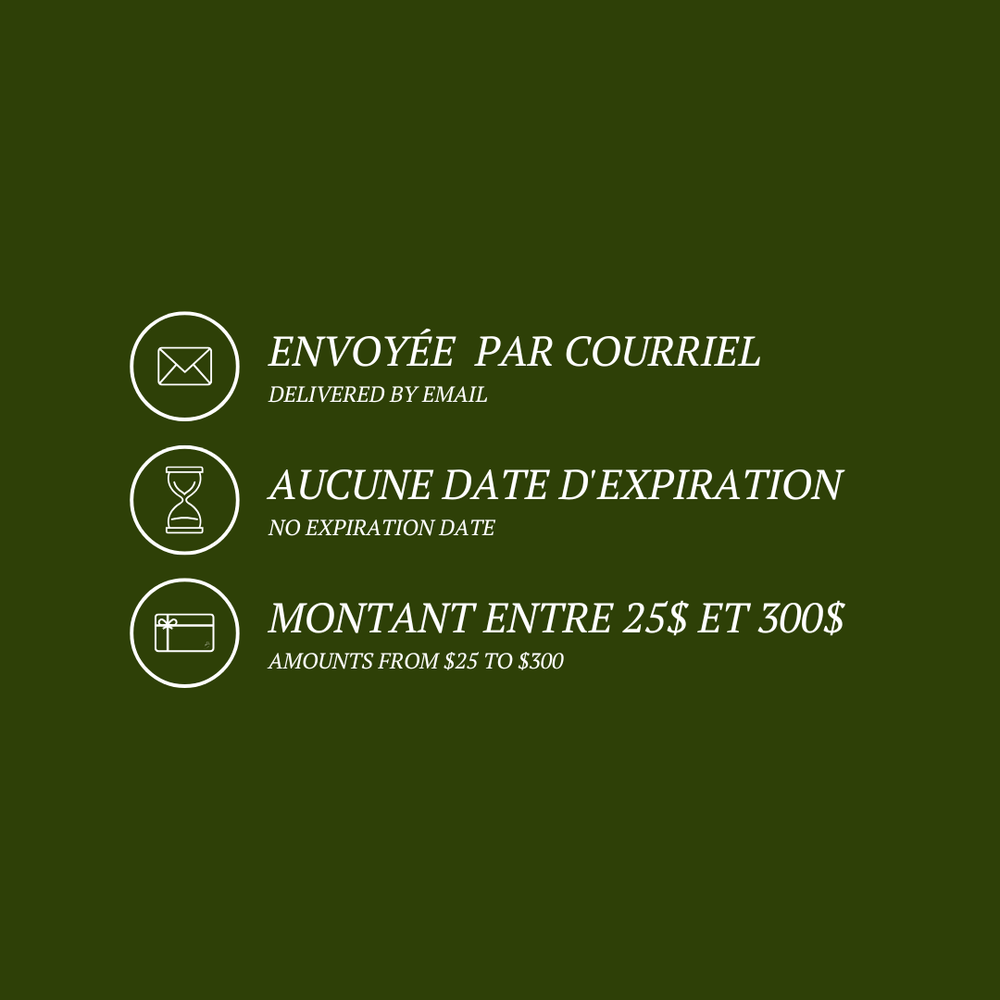 - Gift Card Carte-cadeau