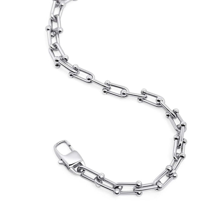 Mia bijoux Bracelets Argent / 8 mm / Chaîne cou (46.5 cm - 18 pouces) Chaîne Adria en acier