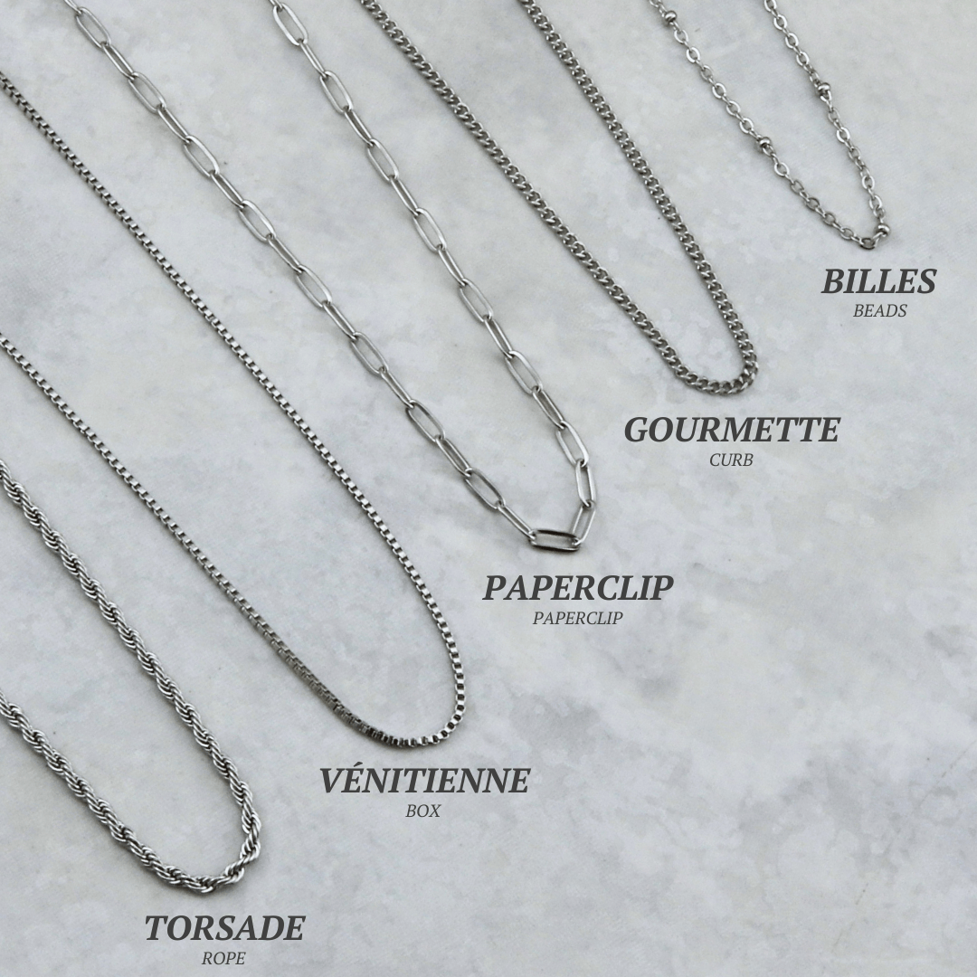 Mathieu Blanchard Colliers Chaine Billes en acier