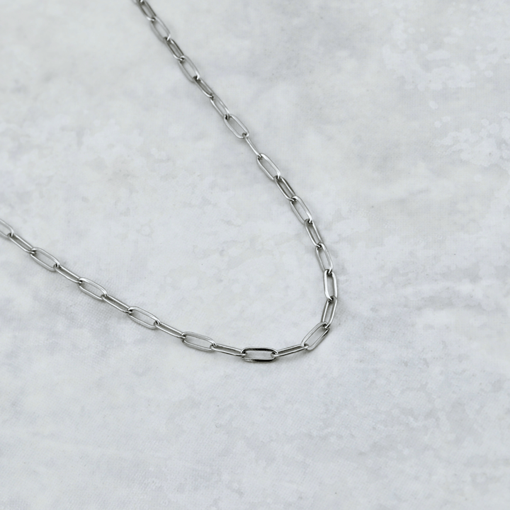 Mathieu Blanchard Collier Chaine Paperclip en acier