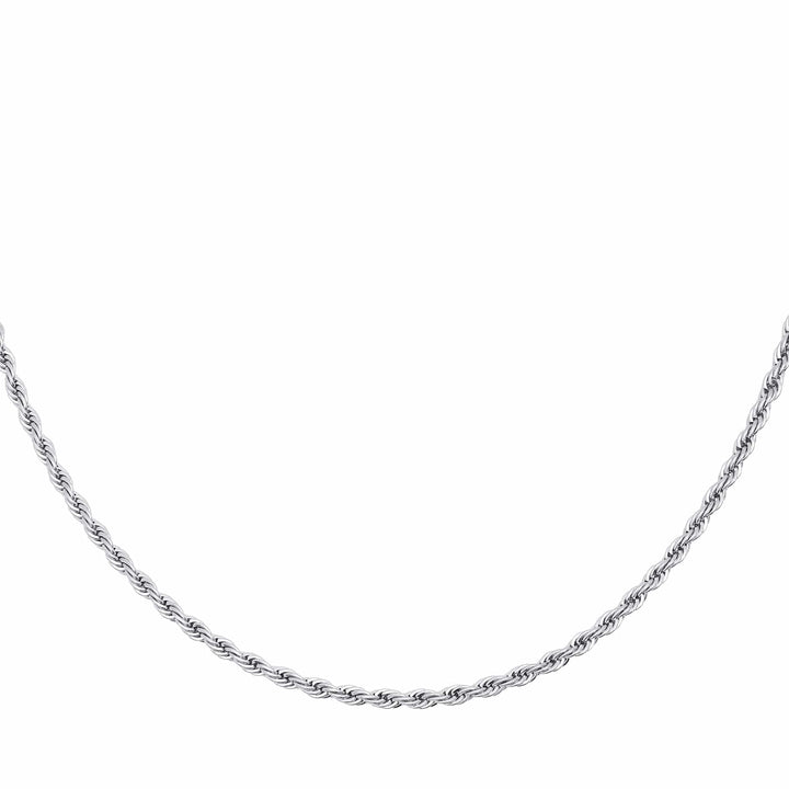 Mia bijoux Bracelets Argent / 4 mm / Chaîne cou (46 cm + extension de 5 cm) Chaîne Torsade en acier