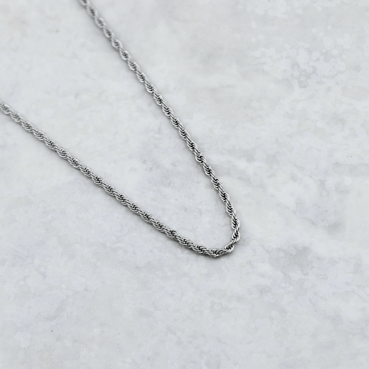 Mathieu Blanchard Collier Chaine Torsade en acier