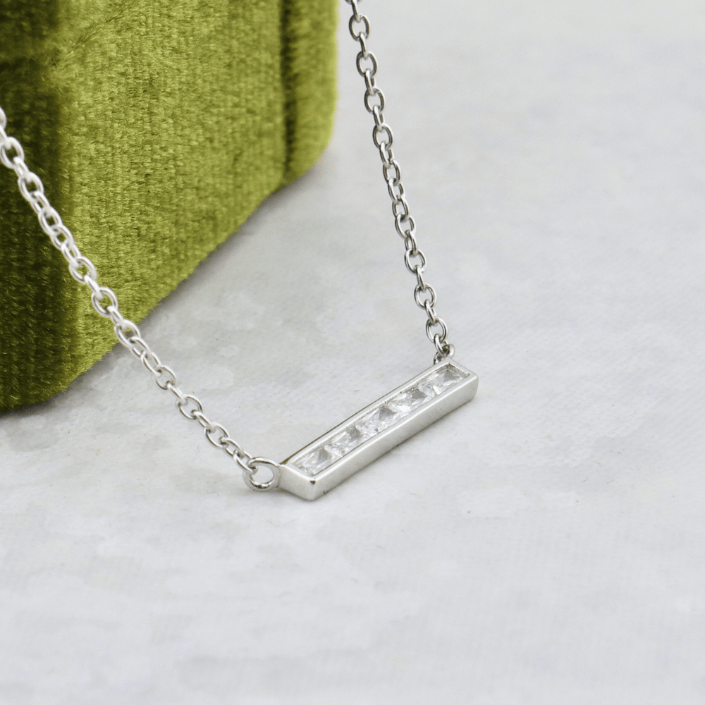 Mathieu Blanchard Pendants Collier Barre en argent sterling