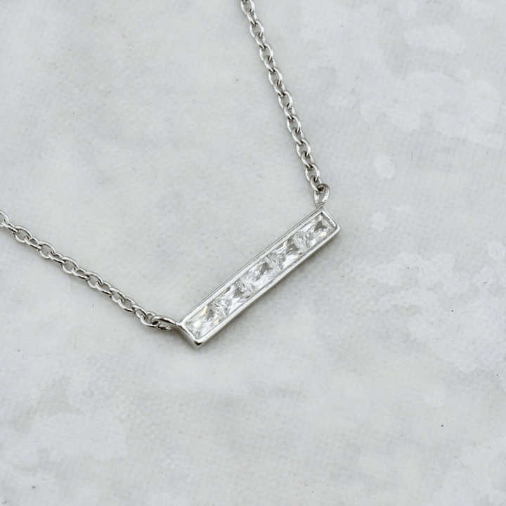 Mathieu Blanchard Pendants Collier Barre en argent sterling