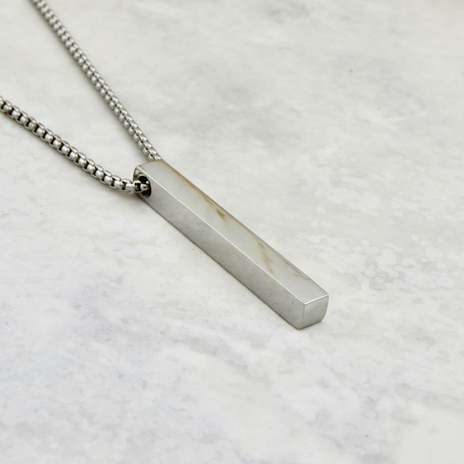 Collier Barre La Force en acier inoxydable Mathieu Blanchard Collier Argent / Acier inoxydable PCOAM14180S Collier Barre La Force en acier inox | Collection La Force Mathieu Blanchard Joaillerie
