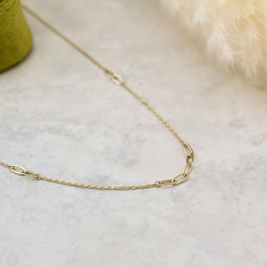 - Collier Collier Chaîne Paperclip en or 10K