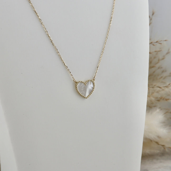 - Colliers Collier Coeur Nacré en or 10K