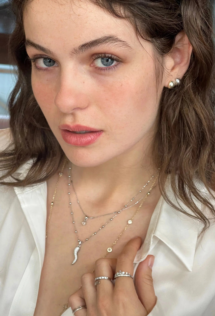 Caroline Néron Colliers Collier Corno en argent sterling