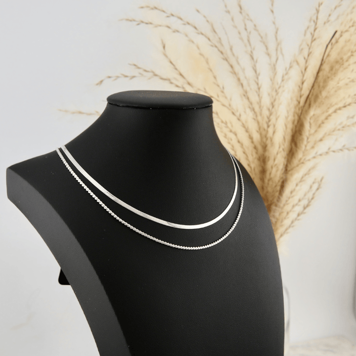 Collier double en acier inoxydable Mathieu Blanchard Collier Acier inoxydable Collier double ras-du-cou en acier inox | Mathieu Blanchard Mathieu Blanchard Joaillerie