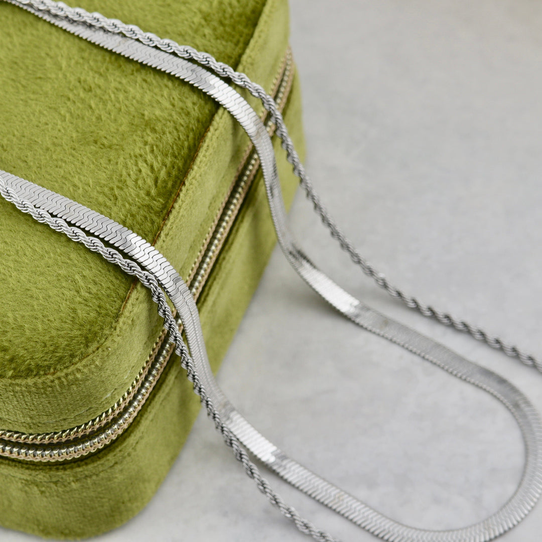 Collier double en acier inoxydable Mathieu Blanchard Collier Acier inoxydable PCOM14227S Collier double Boho  acier inox | Mathieu Blanchard Mathieu Blanchard Joaillerie