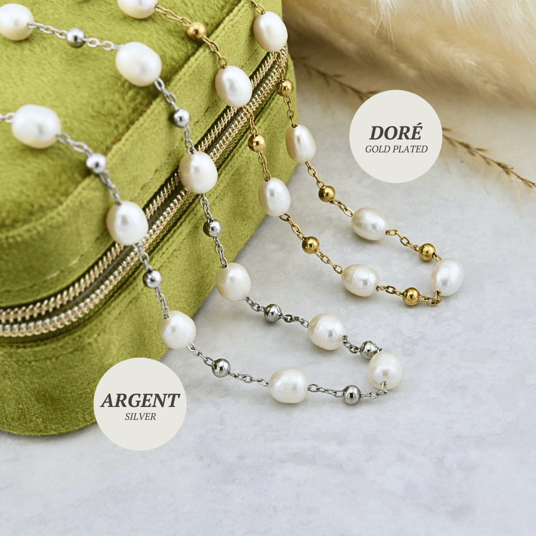 Mathieu Blanchard collier Collier en acier et perles baroques