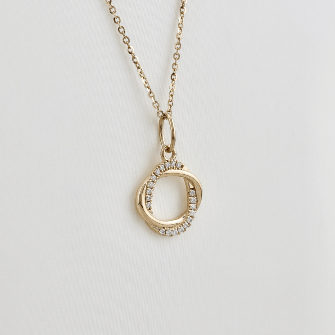 Mathieu Blanchard Boucles d'oreilles Doré / Or 10K Collier Entrelacées en or 10K et moissanites