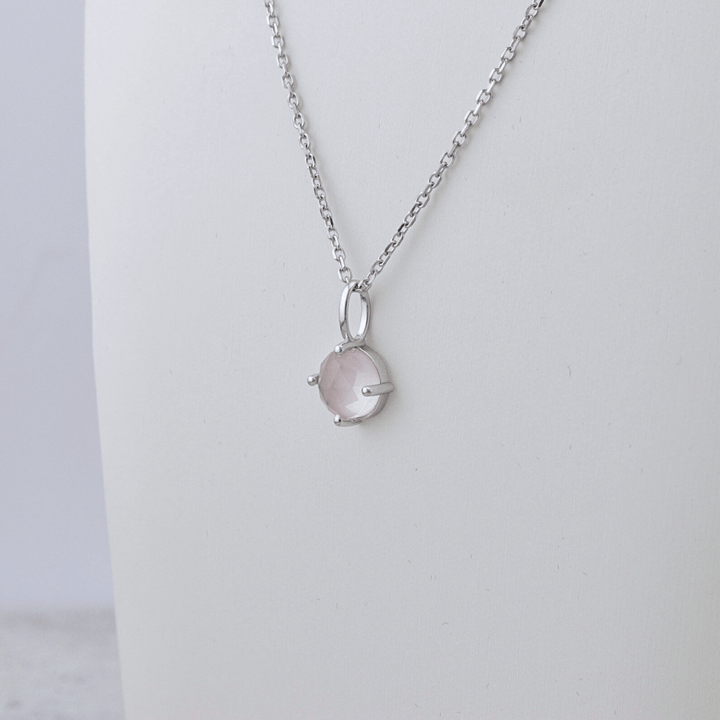 Collier et Quartz rose en argent sterling Mathieu Blanchard Collier Argent sterling Collier en argent sterling et Quartz rose | Mathieu Blanchard Mathieu Blanchard Joaillerie