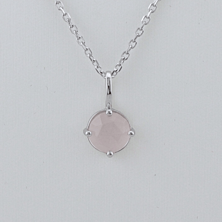Collier et Quartz rose en argent sterling Mathieu Blanchard Collier Argent sterling Collier en argent sterling et Quartz rose | Mathieu Blanchard Mathieu Blanchard Joaillerie