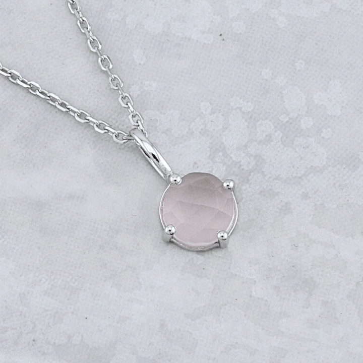 Collier et Quartz rose en argent sterling Mathieu Blanchard Collier Argent sterling Collier en argent sterling et Quartz rose | Mathieu Blanchard Mathieu Blanchard Joaillerie