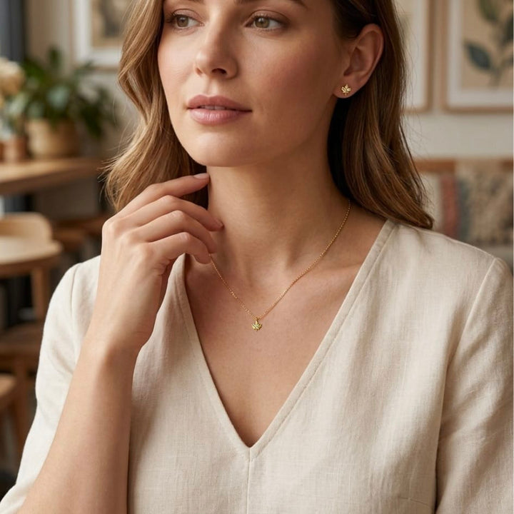 Collier Feuille d&