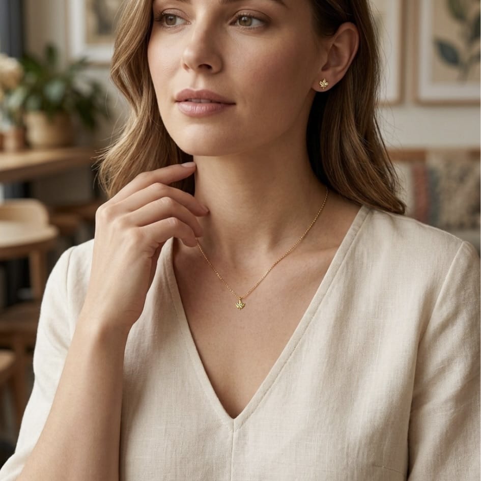 Mathieu Blanchard Collier Feuille d&