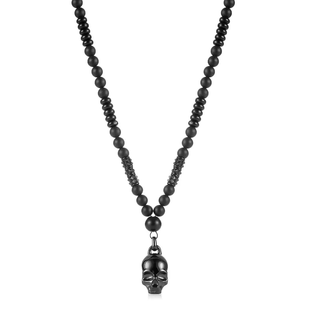 Collier Memento Mori en acier inoxydable SkeletonHD Acier inoxydable Collier Tête de mort en acier inox pour homme | Mathieu Blanchard Mathieu Blanchard Joaillerie