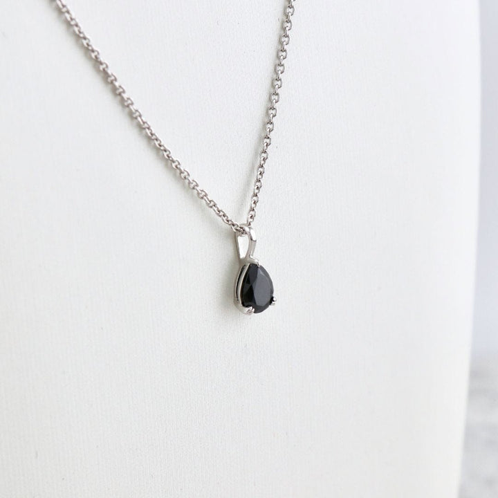 Mathieu Blanchard Collier Collier Moissanite noire en or 10K - 14K - 18K ou platine