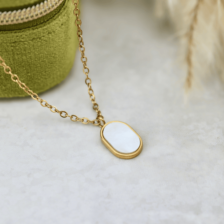 Collier Plaque MOP en acier inoxydable Mathieu Blanchard Collier Collier Plaque en Nacre de perle en acier inox | Mathieu Blanchard Mathieu Blanchard Joaillerie