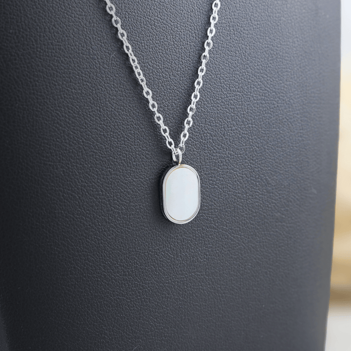 Mathieu Blanchard Collier Collier Plaque MOP en acier