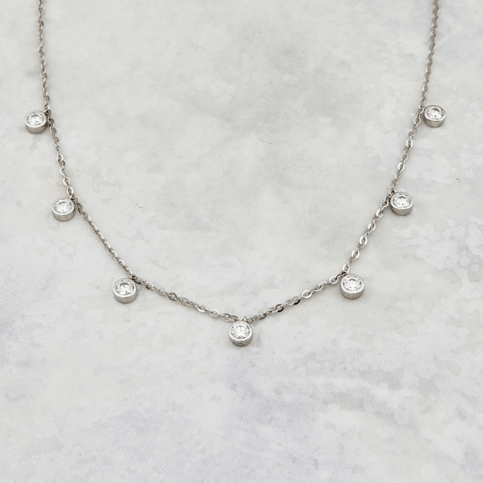 Collier serti de moissanites en or 14k Mathieu Blanchard Colliers Collier avec moissanites  ( Scintillant en or 10K et moissanites | Mathieu Blanchard Mathieu Blanchard Joaillerie