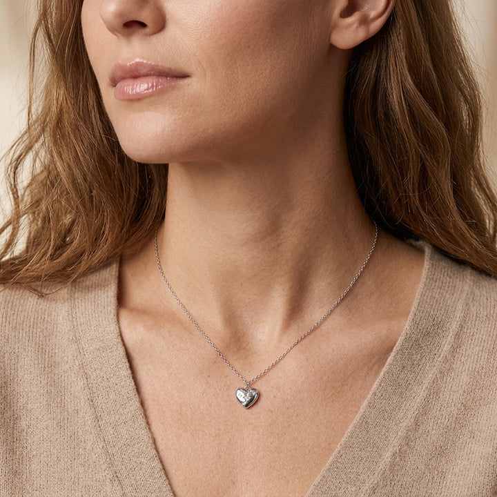 Collier Coeur Voie lactée en argent sterling