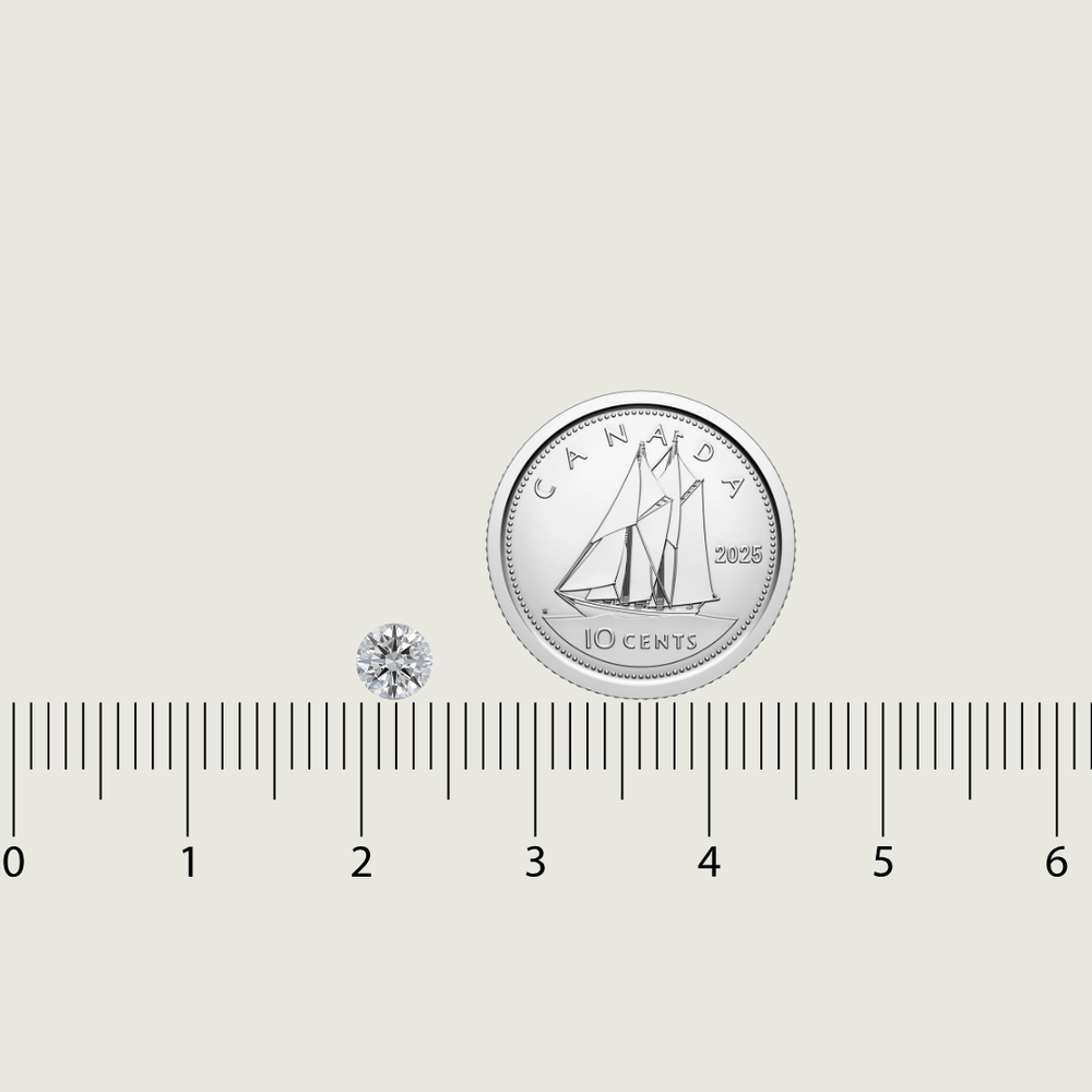 Mathieu Blanchard Diamant Naturel Taille Brillant Rond 0,30 ct E VS1