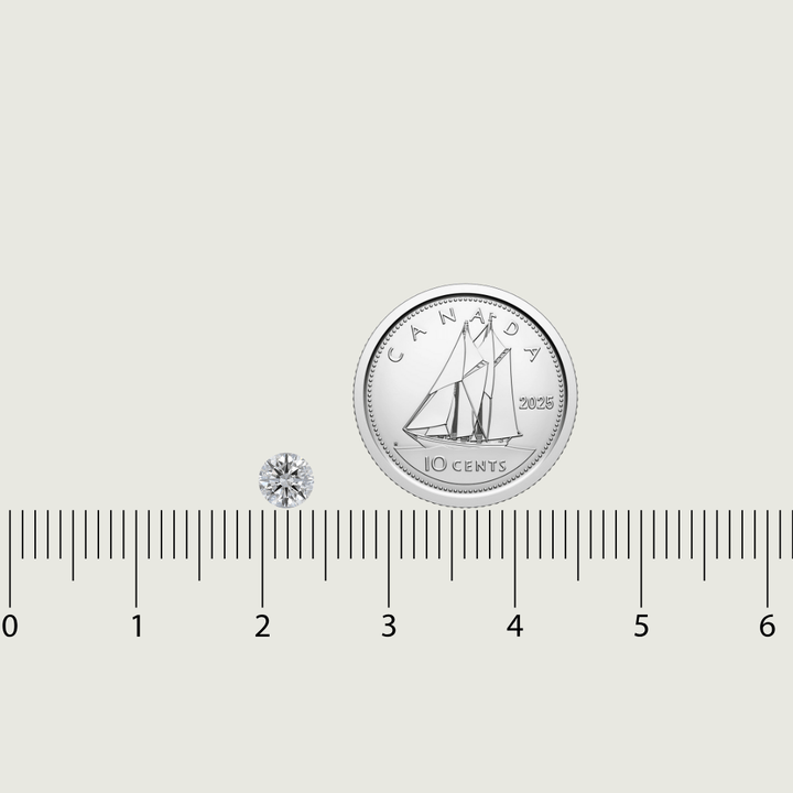 Mathieu Blanchard Diamant Naturel Taille Brillant Rond 0,30 ct E VS1