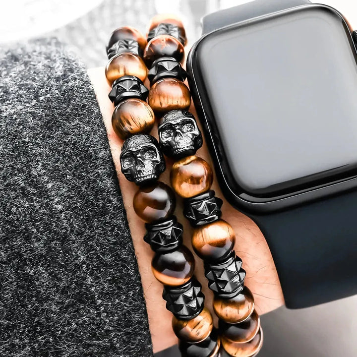 Duo de bracelets Specter en acier inoxydable SkeletonHD Bracelets Acier inoxydable Duo de bracelets Specter, SkeletonHD | Mathieu Blanchard Mathieu Blanchard Joaillerie