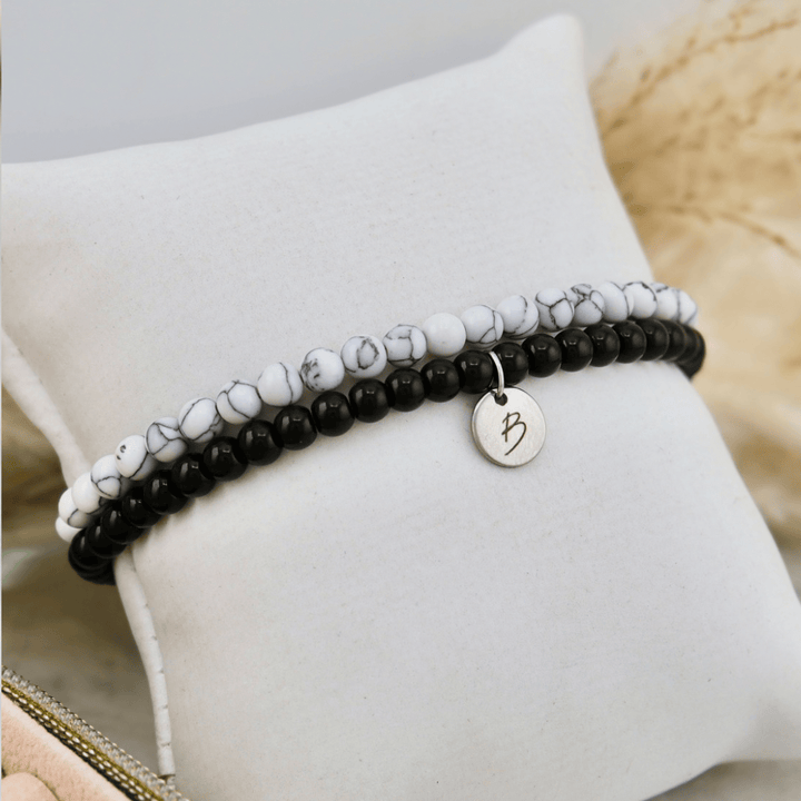 Duo de bracelets Turquoise et Onyx Mathieu Blanchard Bracelets Acier inoxydable Duo de bracelets Turquoise et Onyx Mathieu Blanchard Joaillerie