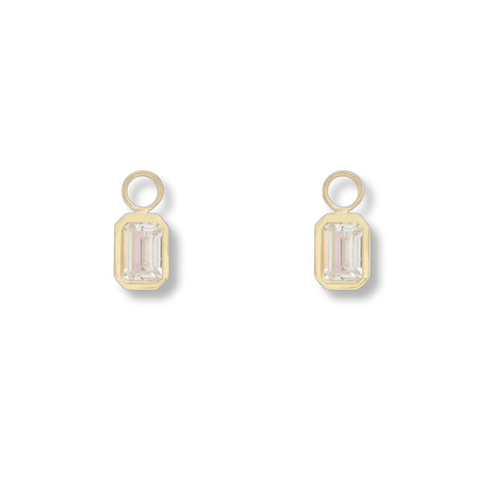 - Breloques et pendentifs Or jaune 10K Duo de pendentifs émeraude pour anneaux