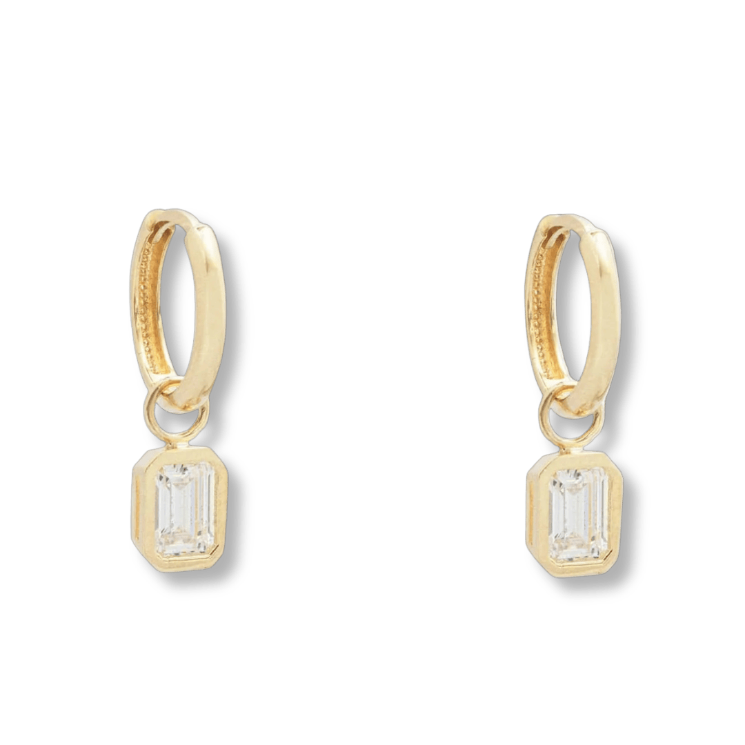 - Breloques et pendentifs Or jaune 10K Duo de pendentifs émeraude pour anneaux